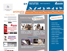 Tablet Screenshot of animalia-asistencia.com